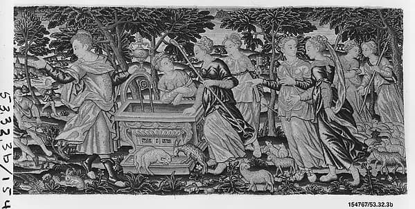 Valance with The Story of Moses by Bernard Salomon depicting Exodus 2