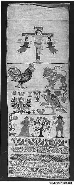 Sampler by Anonymous depicting Matthew 27