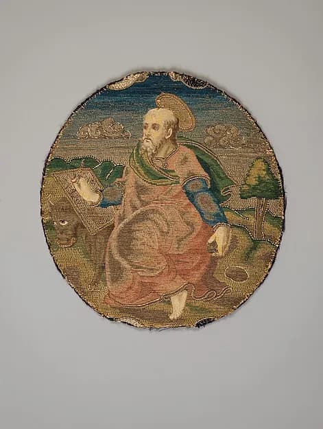 Saint Luke (one of four) by Anonymous depicting Luke 1
