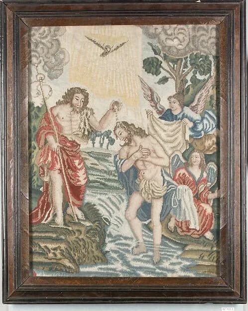 Baptism of Christ by Anonymous depicting Matthew 3
