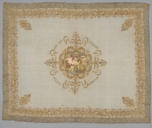 Chalice veil by Anonymous depicting Matthew 3
