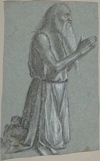 Saint Jerome (recto); Soldier with a Spear (verso) by Vittore Carpaccio depicting Romans 8