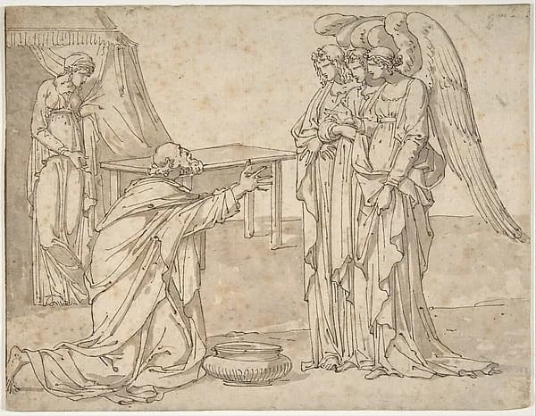 Three Angels Visiting Abraham by Charles Meynier depicting Genesis 18