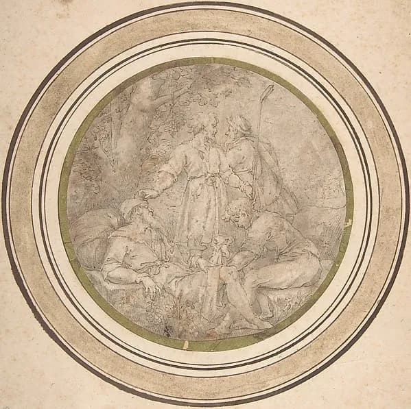 The Drunkenness of Noah by Friedrich Sustris depicting Genesis 7