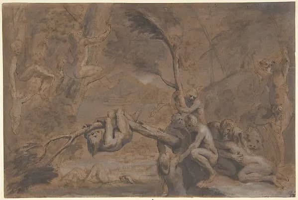 The Flood by Jan Cossiers depicting Genesis 7