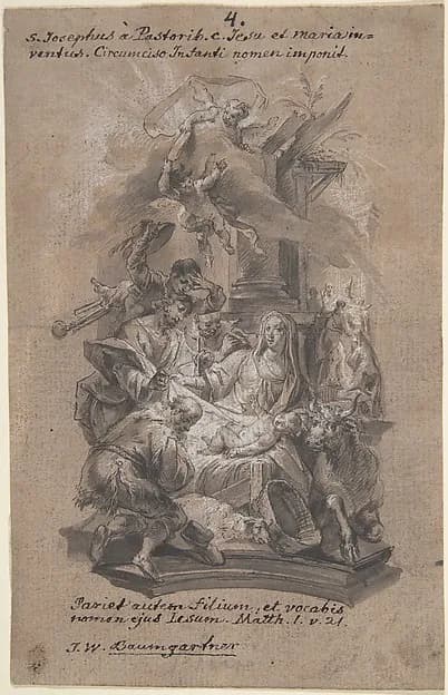 Nativity by Johann Wolfgang Baumgartner depicting Luke 2