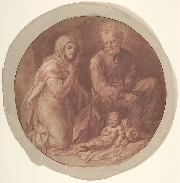 Holy Family in the Stable by Govert Flinck depicting Luke 2