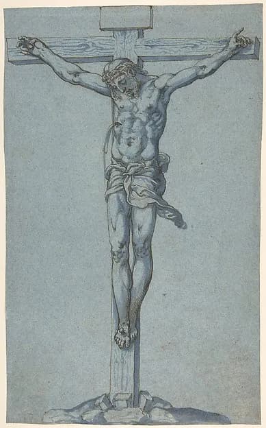 The Crucified Christ by Diego Lopez de Escuriaz depicting Matthew 27