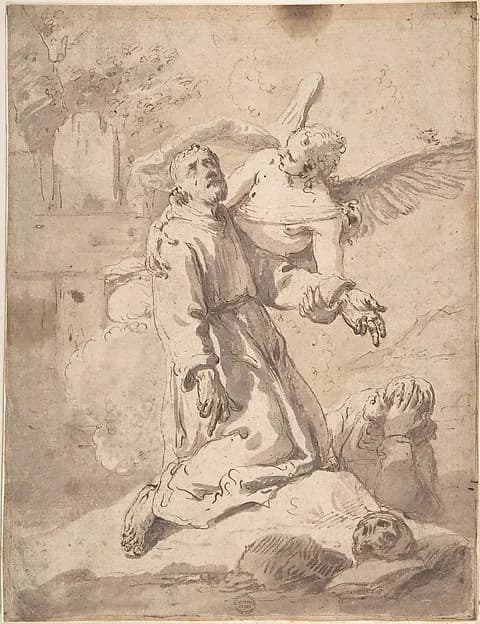 Saint Francis by Anonymous, Italian, 17th or 18th century depicting Matthew 5