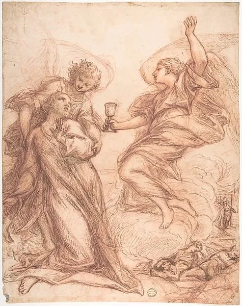 The Agony in the Garden by Anonymous, Italian, 17th or 18th century depicting Matthew 26