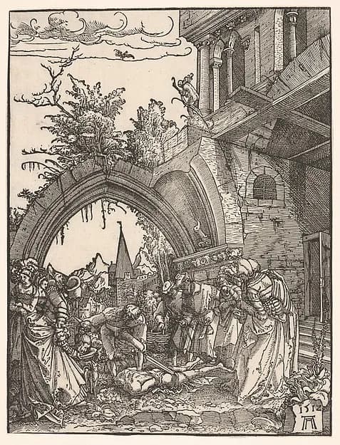 The Beheading of Saint John the Baptist by Albrecht Altdorfer depicting Matthew 3