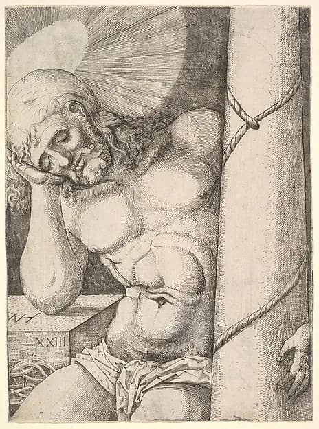The Man of Sorrows at the Column by Nicolaas Hogenberg depicting John 1