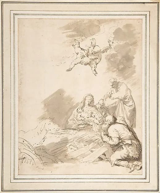 Adoration of the Shepherds by Jusepe de Ribera (called Lo Spagnoletto) depicting Luke 2