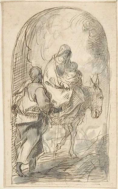 The Flight into Egypt by Pedro  Duque Cornejo depicting Matthew 2