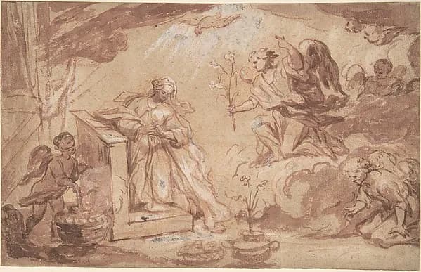 The Annunciation by Anonymous, French, 16th century depicting Luke 1
