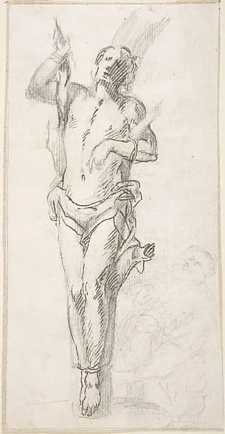 Saint Sebastian by Pedro  Duque Cornejo depicting Romans 8