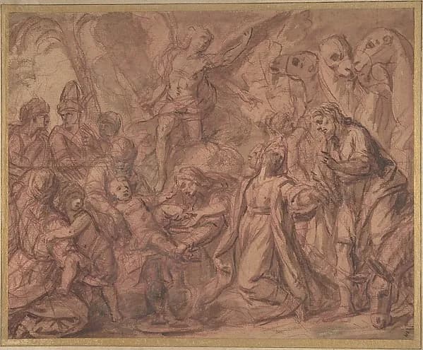 The Son of Moses Circumcised by Anonymous, French, 17th century depicting Exodus 2