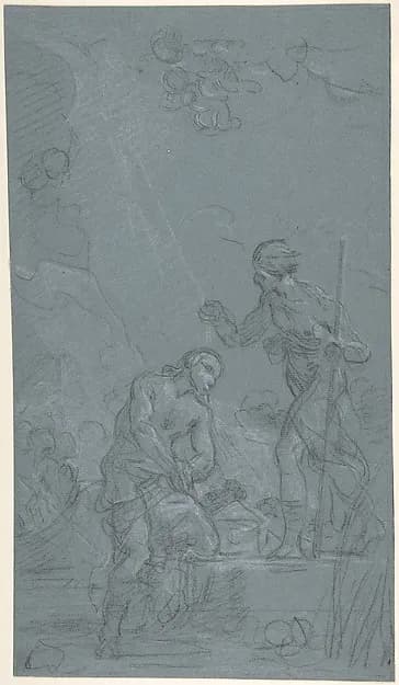 The Baptism of Christ by Noël Hallé depicting Matthew 3