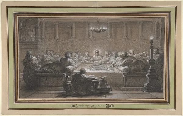 The Last Supper by Louis Lafitte depicting John 13