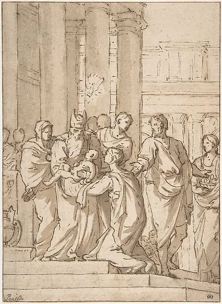 Presentation of the Infant Jesus in the Temple by Charles Mellin depicting John 1