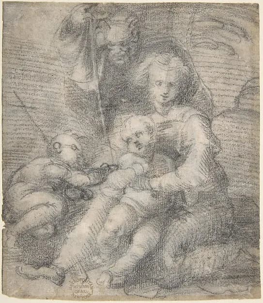 The Holy Family with Saint John the Baptist by Fra Bartolomeo (Bartolomeo di Paolo del Fattorino) depicting Matthew 3