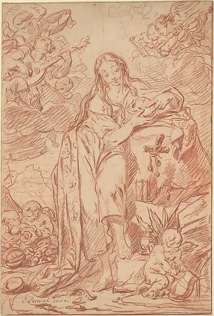 The Penitent St. Mary Magdalen by Charles Parrocel depicting Luke 7