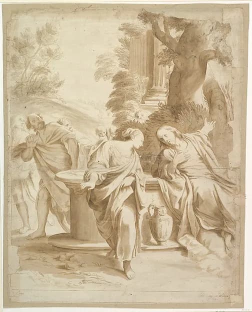 Christ and the Woman of Samaria by Annibale Carracci depicting John 1