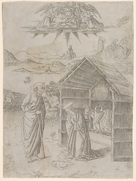 The Nativity, from "Life of the Virgin and Christ" by Francesco Rosselli depicting Luke 2