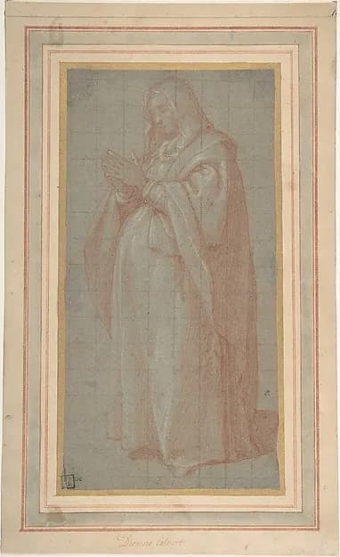 Standing Pregnant Woman (Study for the Pregnant Virgin Mary) by Bartolomeo Cesi depicting Luke 1