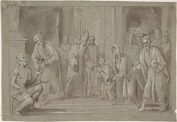 The Presentation of the Virgin in the Temple by Belisario Corenzio depicting Luke 1