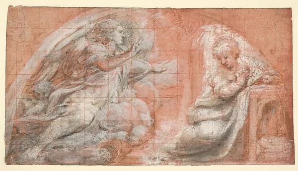 The Annunciation by Correggio (Antonio Allegri) depicting Luke 1
