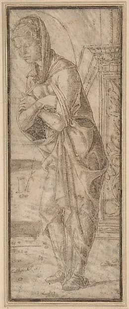 The Virgin Annunciate by Anonymous, Italian, Ferrarese, 15th century depicting Luke 1