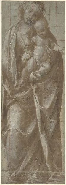 Standing Virgin Holding the Christ Child by Gaudenzio Ferrari depicting Luke 2