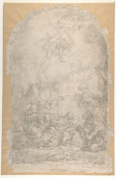The Death of Saint Francis Xavier by Ciro Ferri depicting Matthew 5