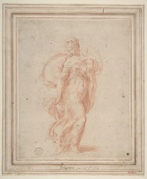 The Virgin Walking to the Right Carrying the Christ Child by Parmigianino (Girolamo Francesco Maria Mazzola) depicting Luke 2