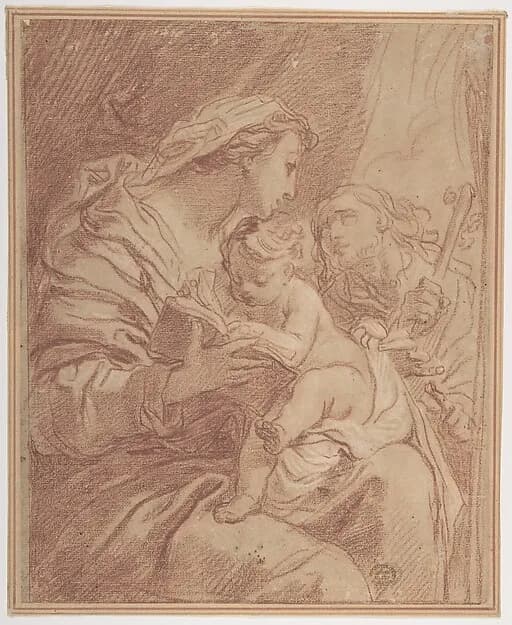 The Holy Family by Gaetano Gandolfi depicting Luke 2