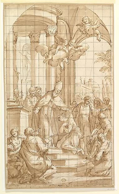 Saint Francis Renouncing His Worldly Goods by Luigi Garzi depicting Matthew 5