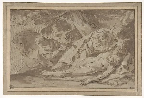 The Good Samaritan by Gaspare Diziani depicting Luke 10