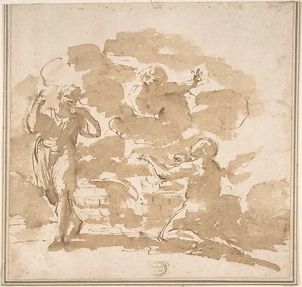 The Sacrifice of Abel by Anonymous, Italian, Roman-Bolognese, 17th century depicting Genesis 4