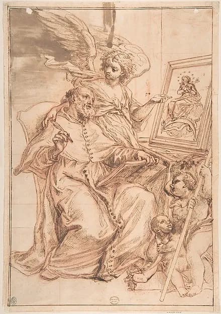 Saint Francis de Sales (canonized 1665) by Anonymous, Italian, Roman-Bolognese, 17th century depicting Matthew 5