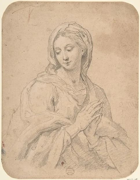 Madonna by Anonymous, Italian, Roman-Bolognese, 17th century depicting Luke 2