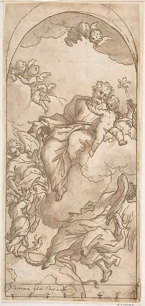 Saint Joseph and the Christ Child by Anonymous, Italian, Roman-Bolognese, 17th century depicting Luke 2