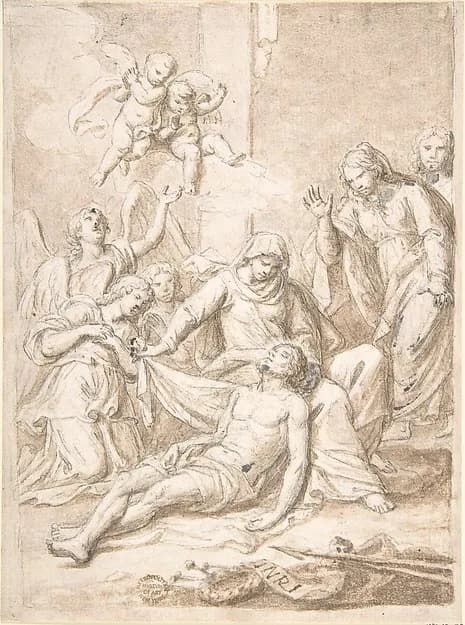 Pietà by Anonymous, Italian, Roman-Bolognese, 17th century depicting Mark 15