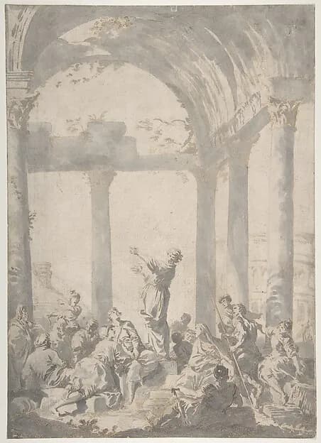 Saint Paul Preaching in Athens by Giovanni Paolo Panini depicting Acts 17