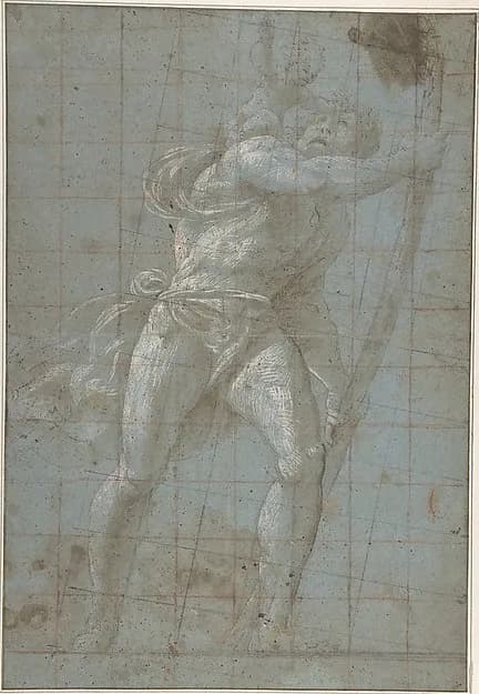 Saint Christopher Bearing the Christ Child by Giovanni Antonio da Pordenone (Giovanni Antonio de Sacchis) depicting Luke 2