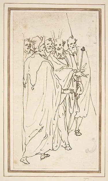 Moses and Other Figures by Cesare Nebbia depicting Exodus 2