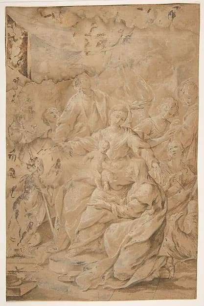 Holy Family by Andrea Sacchi depicting Luke 2