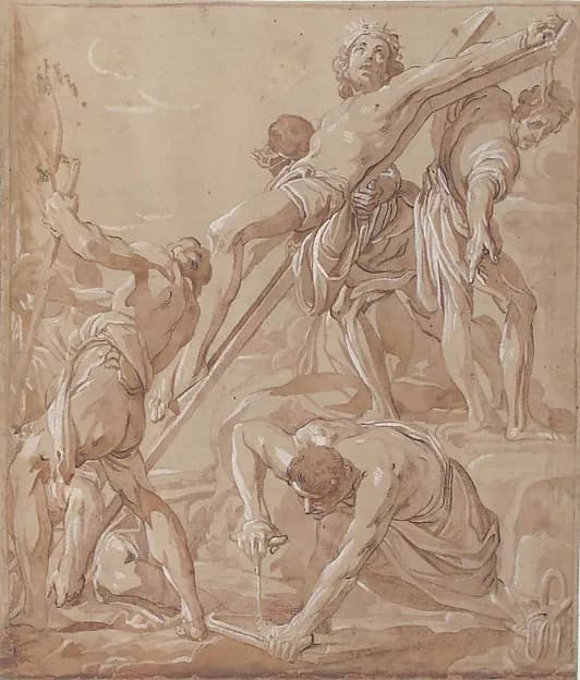 Elevation of the Cross by Alessandro Tiarini depicting Matthew 27