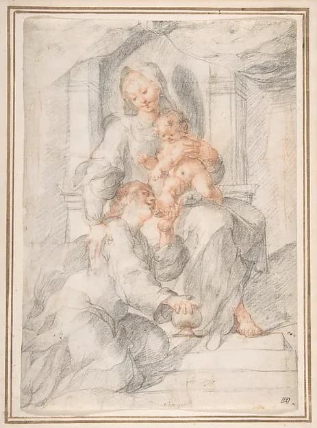 Madonna and Child with Mary Magdalen by Joseph Heintz the Elder depicting Luke 7