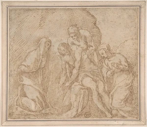 Entombment by Anonymous, Italian, 16th century depicting Matthew 27